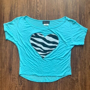 Lori & Jane Cowhide Turquoise Top Medium